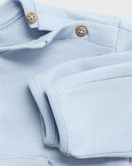 MANGO SKY BLUE BUTTONED SWEATSHIRT 17054070