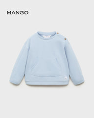 MANGO SKY BLUE BUTTONED SWEATSHIRT 17054070