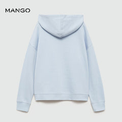 MANGO SKY BLUE DINA ZIPPED HOODIE 77063290