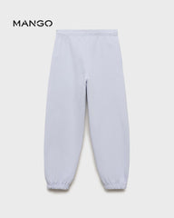 MANGO SKY BLUE ELASTIC WAIST JOGGER TROUSER 17043289