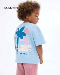 MANGO SKY BLUE FEEL THE SEA T-SHIRT 17021204