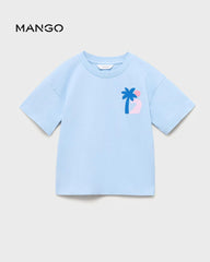 MANGO SKY BLUE FEEL THE SEA T-SHIRT 17021204