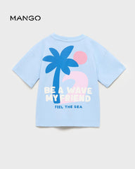 MANGO SKY BLUE FEEL THE SEA T-SHIRT 17021204