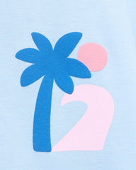 MANGO SKY BLUE FEEL THE SEA T-SHIRT 17021204