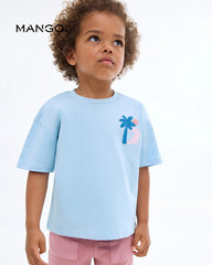 MANGO SKY BLUE FEEL THE SEA T-SHIRT 17021204