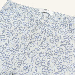 MANGO SKY BLUE FLORAL PRINTED LEGGING