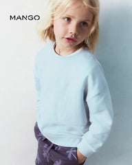 MANGO SKY BLUE POCKET SWEATSHIRT 87047705