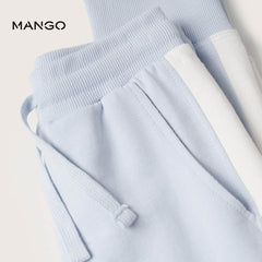 MANGO SKY BLUE TRIMS COTTON JOGGER TROUSER 10776