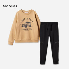 MANGO SAND EXPLORE NOW SWEATSHIRT 2 PCS SET