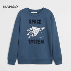 MANGO SPACE SYSTEM APPLIQUE SWEATSHIRT
