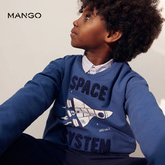 MANGO SPACE SYSTEM APPLIQUE SWEATSHIRT
