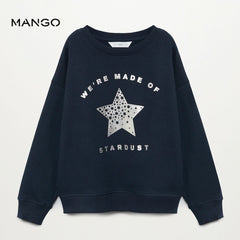 MANGO STARDUST GLITTERY PRINTED SWEATSHIRT