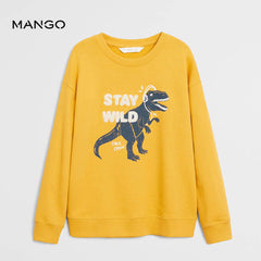 MANGO YELLOW STAY WILD SWEATSHIRT