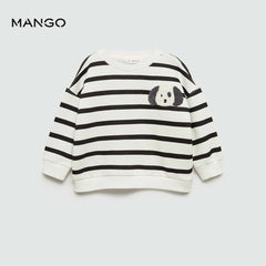 MANGO STRIPED EMBOSSED SWEATSHIRT 77016736