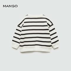 MANGO STRIPED EMBOSSED SWEATSHIRT 77016736