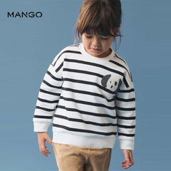 MANGO STRIPED EMBOSSED SWEATSHIRT 77016736