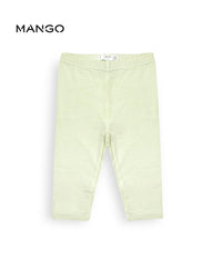 MANGO TEXTURED MINT GREEN LEGGING