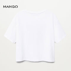 MANGO TIGER FEST PRINTED CROP TOP FOR GIRLS
