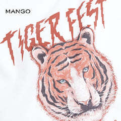 MANGO TIGER FEST PRINTED CROP TOP FOR GIRLS