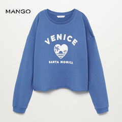 MANGO VENICE PRINTED CROP TOP