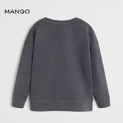 MANGO WAKEUP AND BE TROPICOOL GREY SWEATSHIRT