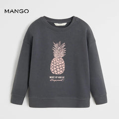 MANGO WAKEUP AND BE TROPICOOL GREY SWEATSHIRT