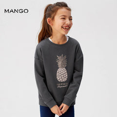 MANGO WAKEUP AND BE TROPICOOL GREY SWEATSHIRT