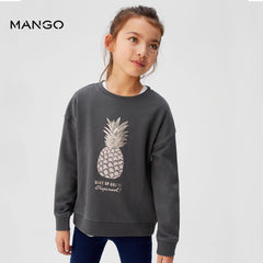 MANGO WAKEUP AND BE TROPICOOL GREY SWEATSHIRT