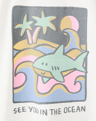 MANGO WHITE IN THE OCEAN PRINTED COTTON T-SHIRT