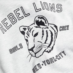 MANGO WHITE REBEL LIONS SWEATSHIRT DRESS WITH HOOD