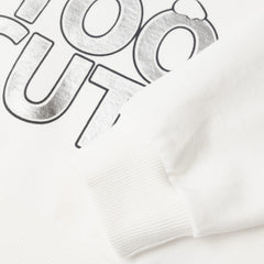 MANGO WHITE TOO CUTE RABIT PRINTED COTTON SWEATSHIRT