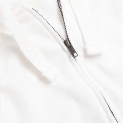 MANGO WHITE ZIPPED CROPPED HOODIE
