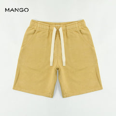 MANGO YELLOW COTTON BERMUDA SHORTS