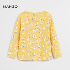 MANGO YELLOW FLORAL PRINT T SHIRT