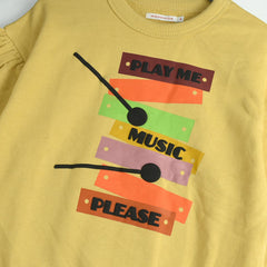 MONOPRIX YELLOW PLAY ME SWEATSHIRT