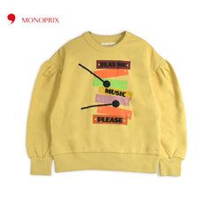 MONOPRIX YELLOW PLAY ME SWEATSHIRT