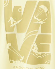 MANGO YELLOW WAVE COTTON BLEND T-SHIRT