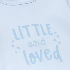 MATALAN BABY BLUE PRINTED ZIPPER OVERALL ROMPER