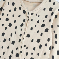 MATALAN ECRU PATTERNED ZIP OVERALL ROMPER