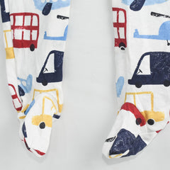 MATALAN MULTICOLOR CARS PRINTED OVERALL ROMPER