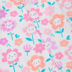 MATALAN MULTICOLOR FLOWER PRINT ZIPPER OVERALL ROMPER