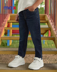 MAX BOYS DARK BLUE REGULAR FIT JEANS