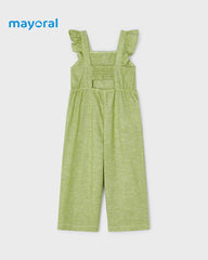 MAYORAL APPLE GREEN KNOT LINEN JUMPSUIT