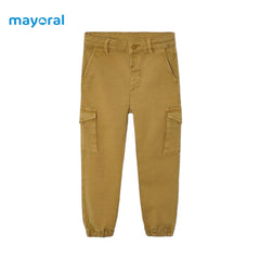 MAYORAL BOYS BEIGE SLIM CHINO CARGO PANTS