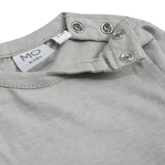 MO BABY COTTON GREY PLAIN TOP