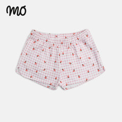 MO GIRLS PINK CHECKED STRAWBERRY SHORTS
