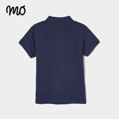 MO NAVY BLUE PLAIN POLO T-SHIRT