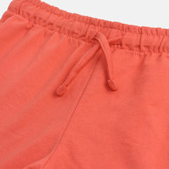 MO PASTEL RED GIRLS SHORTS