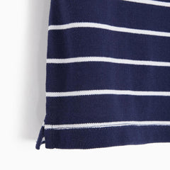 MO SHORT SLEEVE POLO T-SHIRTS BLUE STRIPED