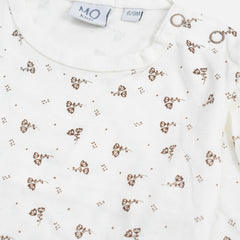 MO WHITE FLORAL PRINTED TOP